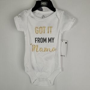 NWT Baby Starters "Got It From My Mama" Bundle One PC, Socks and Headband Sz 12M